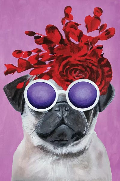 Pugs: Fashion Pug Pink by Coco de Paris