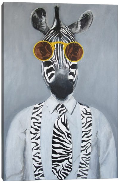 Fashion Zebra Canvas Art Print - Zebra Art