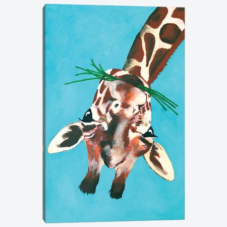 Giraffe Upside Down Canvas Print #COC166} by Coco de Paris Canvas Artwork