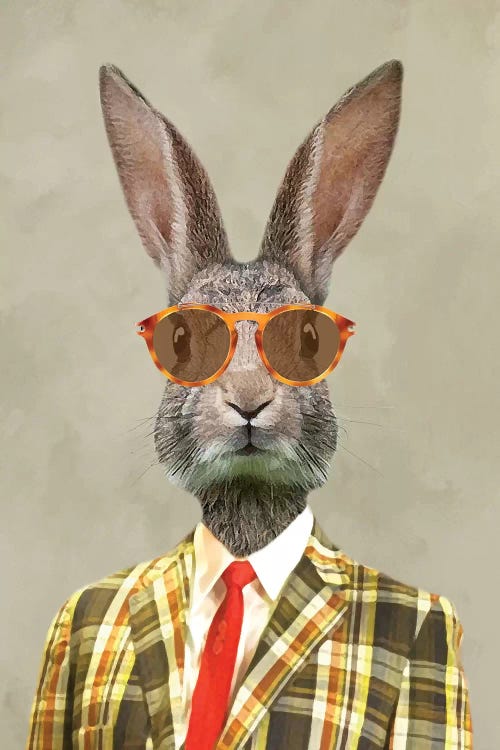 Rabbit Vintage Man I by Coco de Paris wall art