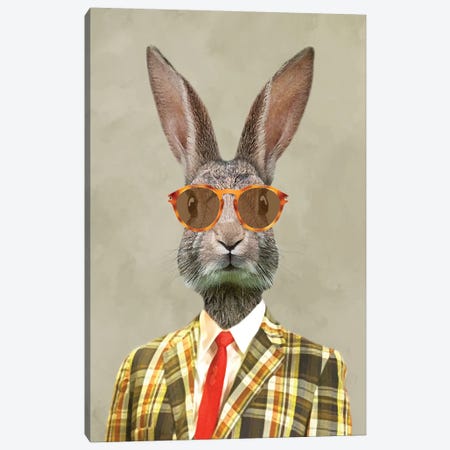 Rabbit Vintage Man I Canvas Print #COC174} by Coco de Paris Canvas Art Print