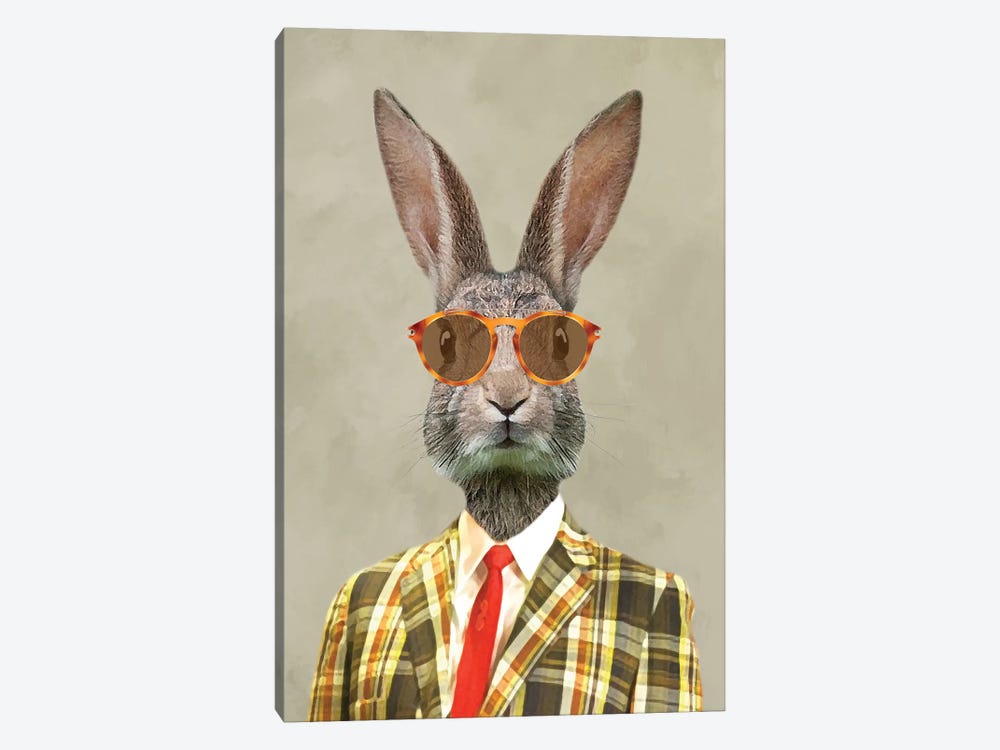 Rabbit Vintage Man I by Coco de Paris 1-piece Art Print