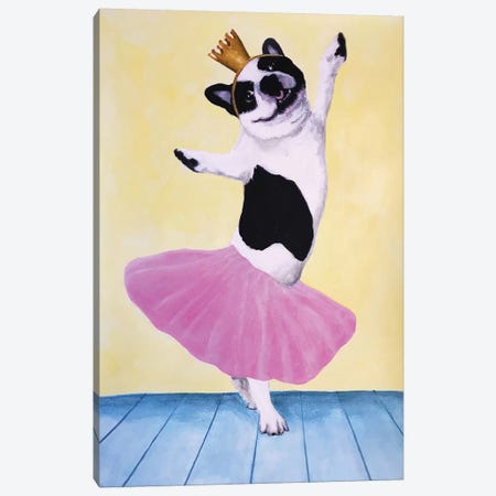 Bulldog Ballet Canvas Print #COC182} by Coco de Paris Canvas Print