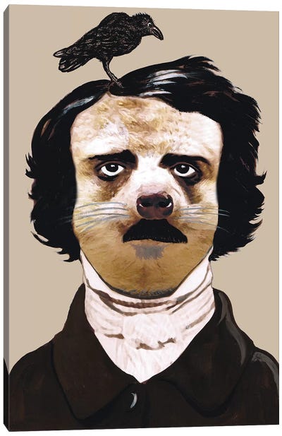 Edgar Allan Poe Canvas Art Print - Author & Journalist Art
