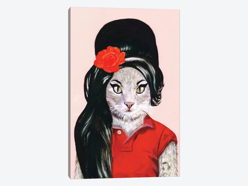 Amy Winehouse Cat by Coco de Paris 1-piece Canvas Art Print