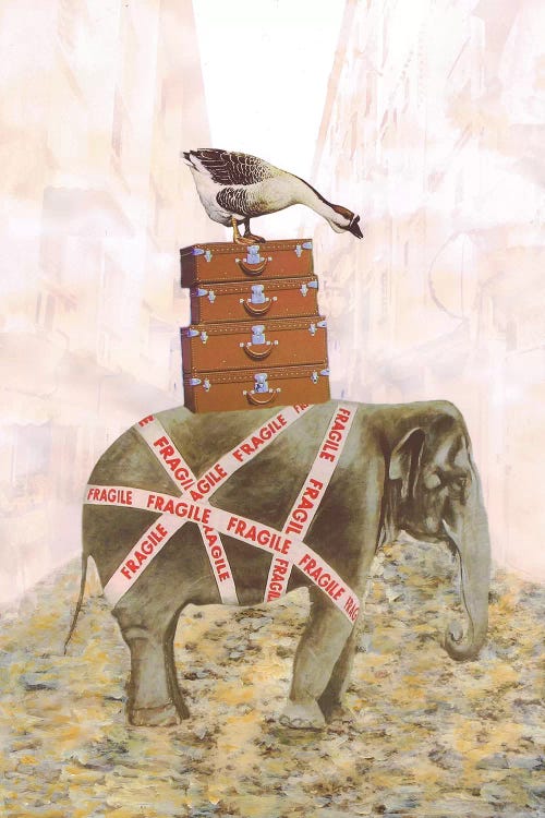 Elephant With Goose