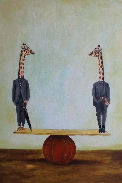 Giraffes In Balance