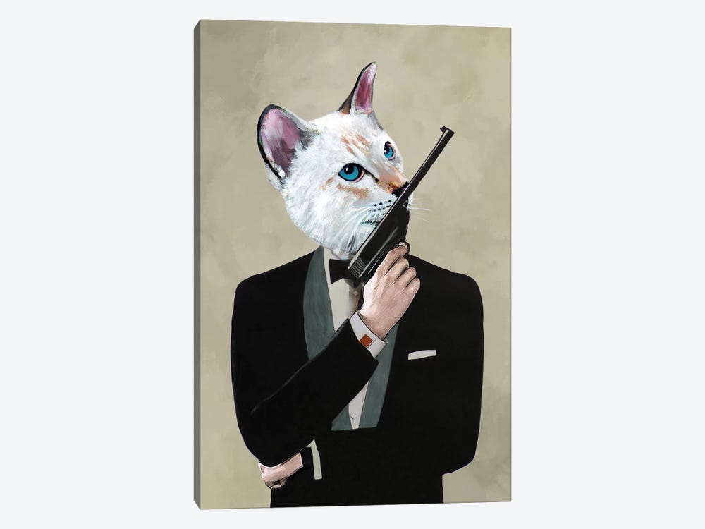 James Bond Cat by Coco de Paris 1-piece Canvas Art