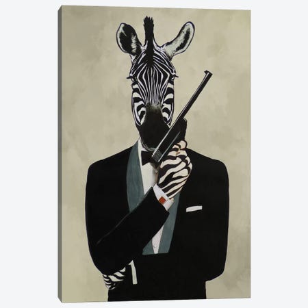 James Bond Zebra III Canvas Print #COC210} by Coco de Paris Canvas Print