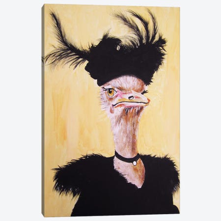Ostrich Jet Set Canvas Print #COC215} by Coco de Paris Canvas Wall Art