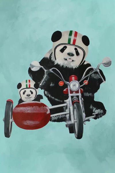 Pandas On Motorbike