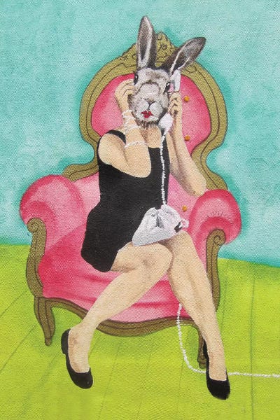 Rabbit Calling by Coco de Paris canvas print