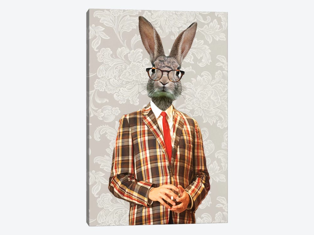 Rabbit Vintage Man II by Coco de Paris 1-piece Canvas Art Print
