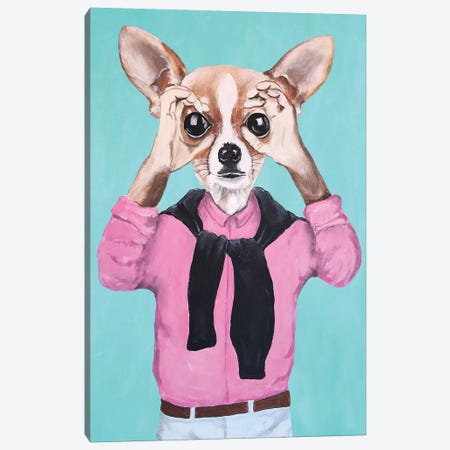 Chihuahua Is Watching You Canvas Print #COC239} by Coco de Paris Canvas Print