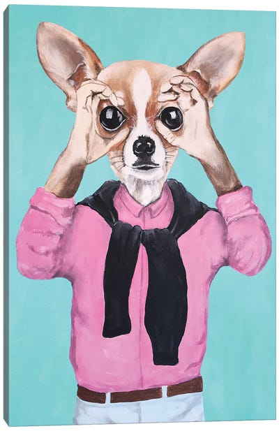 Chihuahua Is Watching You Canvas Art Print - Chihuahua Art