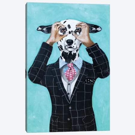 Dalmatian Is Watching You Canvas Print #COC241} by Coco de Paris Canvas Wall Art