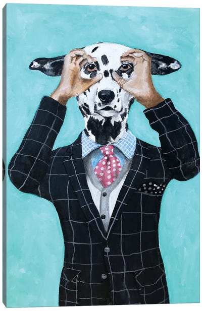 Dalmatian Is Watching You Canvas Art Print - Dalmatian Art