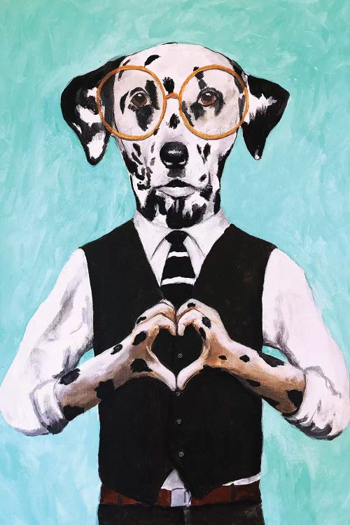 Dalmatian With Finger Heart