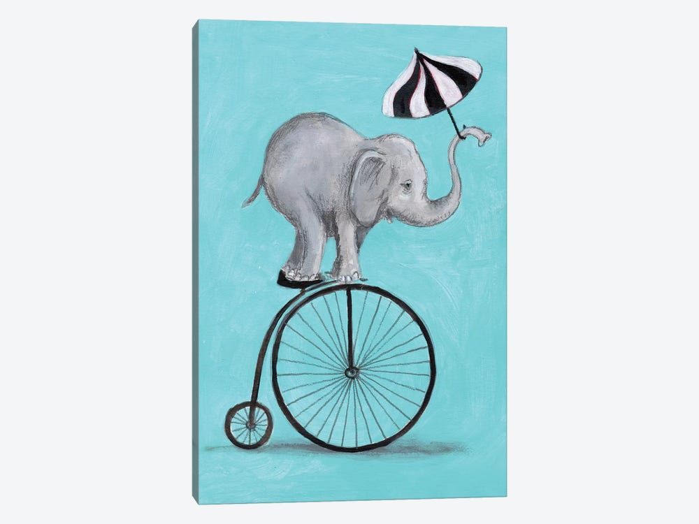 Elephant With Umbrella by Coco de Paris 1-piece Canvas Print