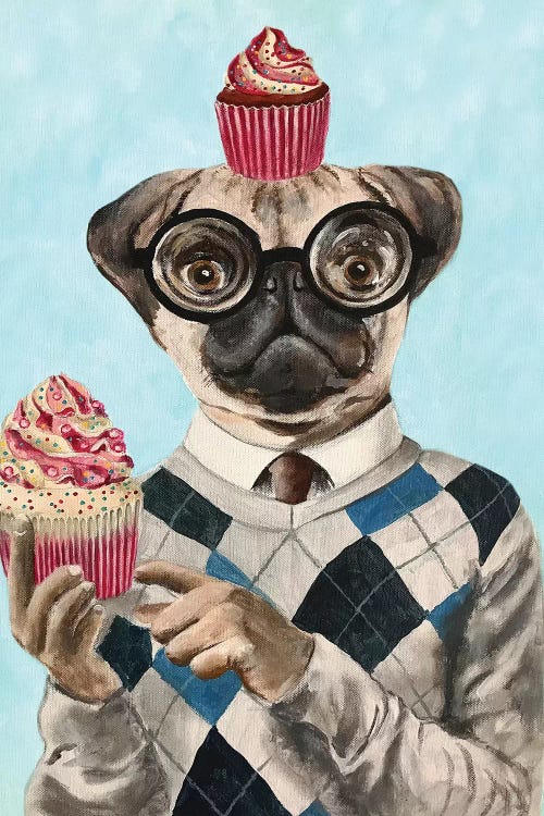 Pug With Cupcakes