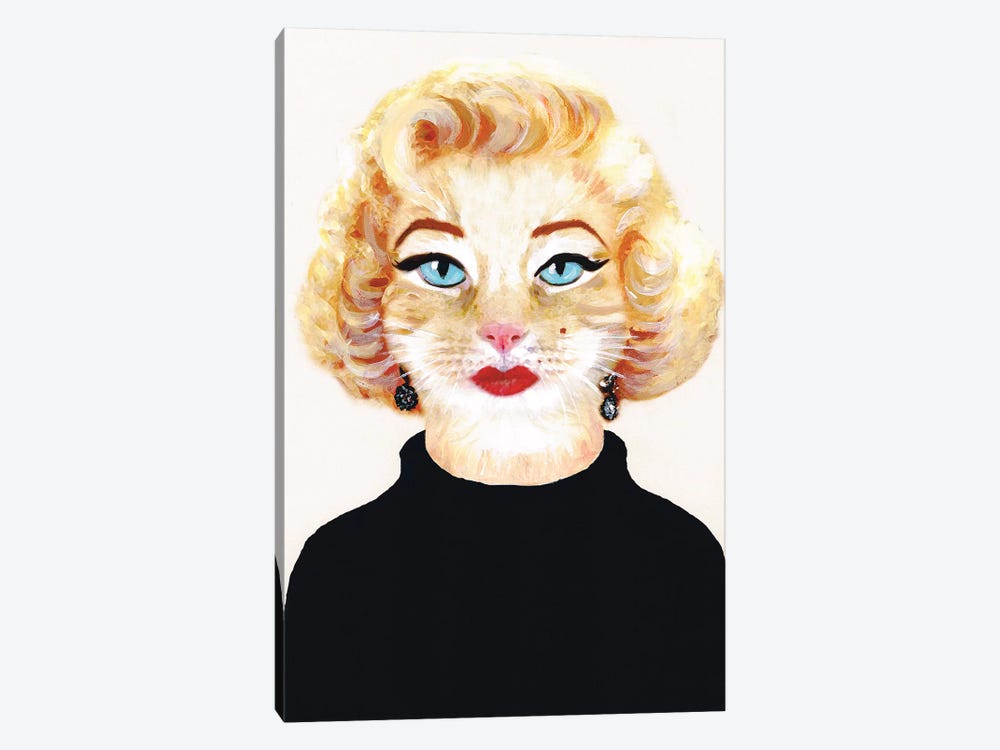 Marilyn Monroe Cat by Coco de Paris 1-piece Canvas Art Print