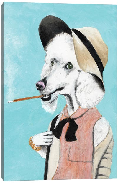 Poodle Preppy Canvas Art Print - Women's Top & Blouse Art