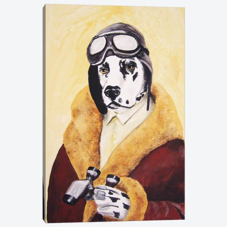 Dalmatian Aviator Canvas Print #COC25} by Coco de Paris Art Print