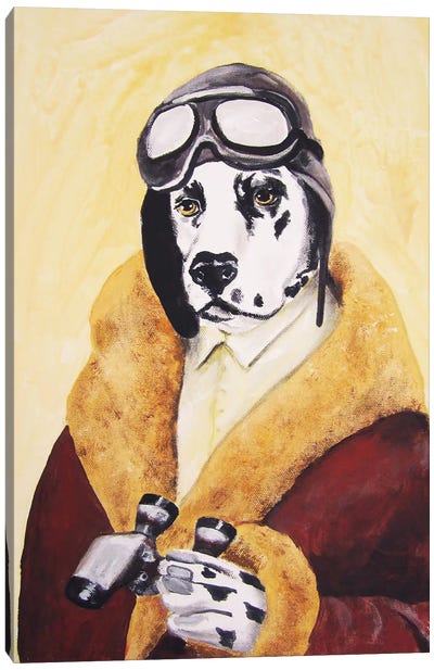 Dalmatian Aviator Canvas Art Print