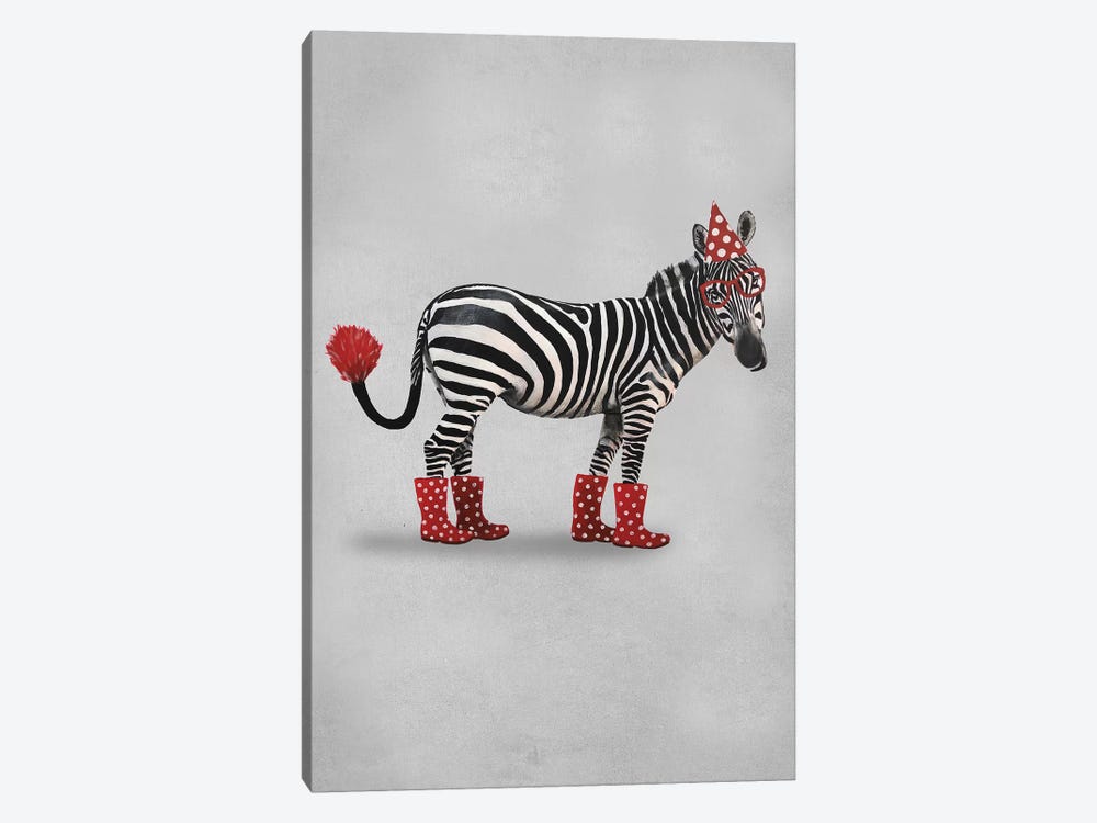 Zebra Party by Coco de Paris 1-piece Canvas Print