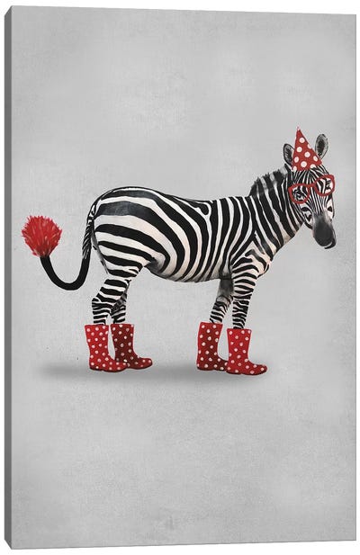Zebra Party Canvas Art Print - Boots