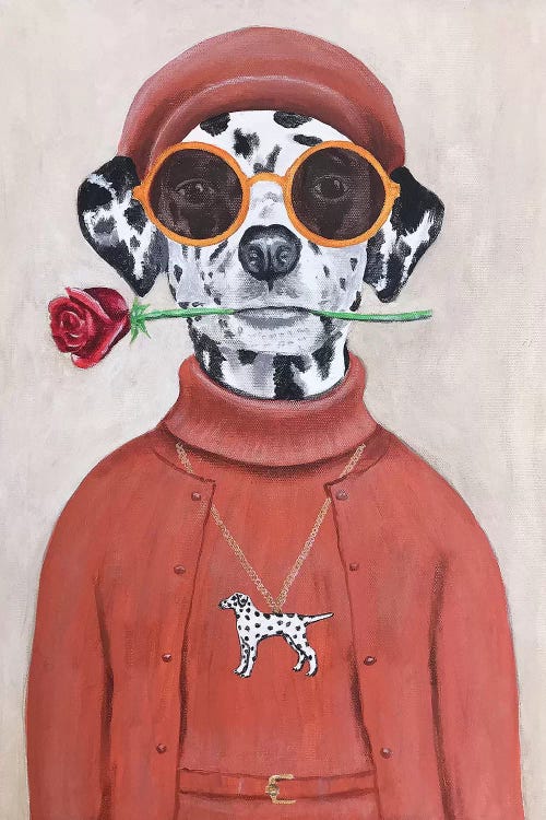 Dalmatian With Rose