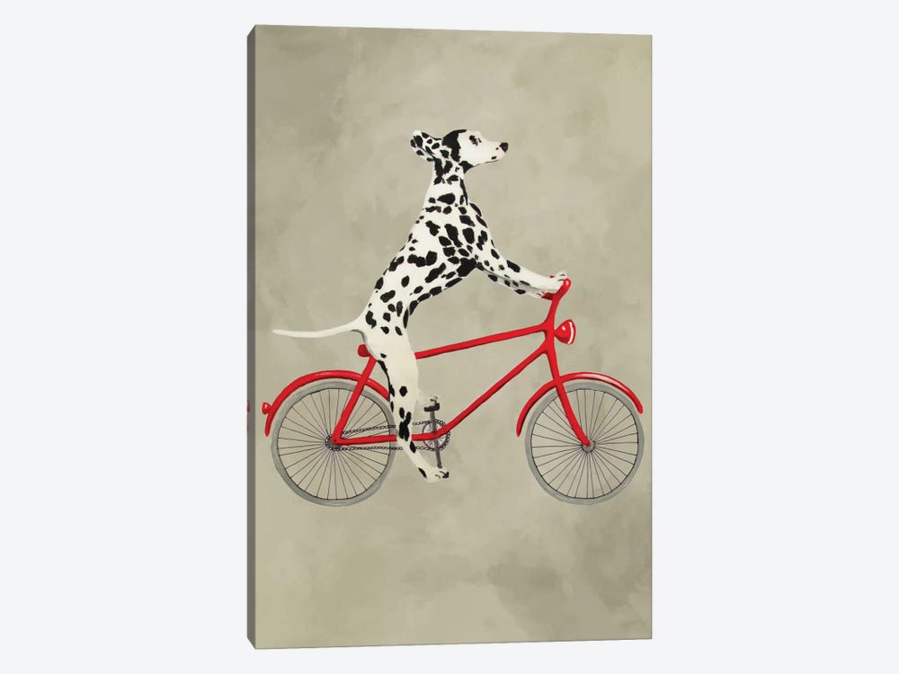 Dalmatian On Bicycle by Coco de Paris 1-piece Canvas Art