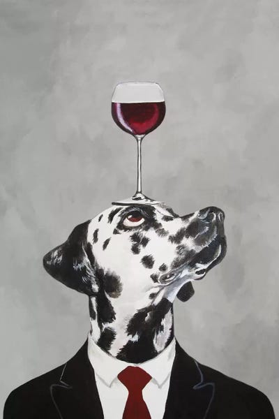 Dalmatians: Dalmatian With Wineglass by Coco de Paris