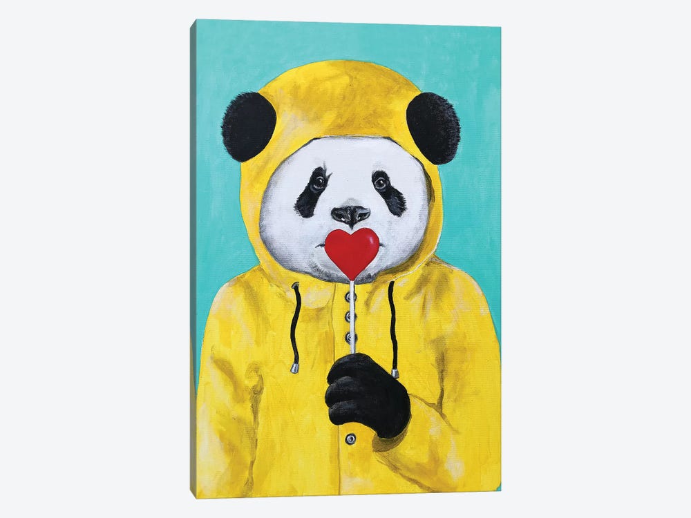 Panda With Lollipop by Coco de Paris 1-piece Canvas Wall Art