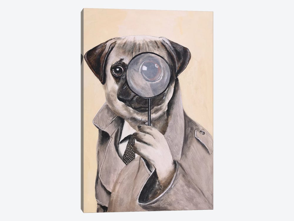 Pug Sherlock Holmes by Coco de Paris 1-piece Art Print