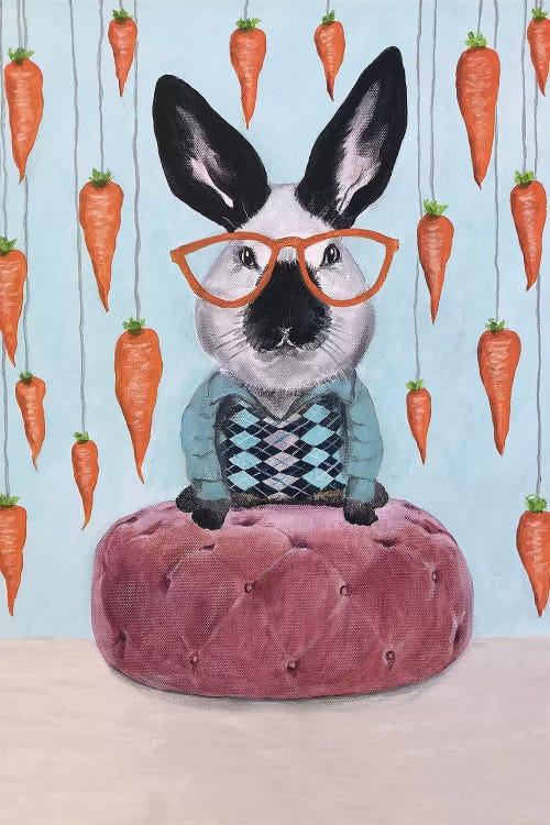 Rabbit With Carrots by Coco de Paris wall art