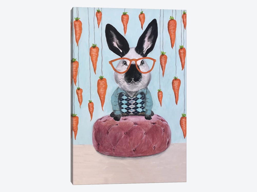 Rabbit With Carrots by Coco de Paris 1-piece Canvas Art