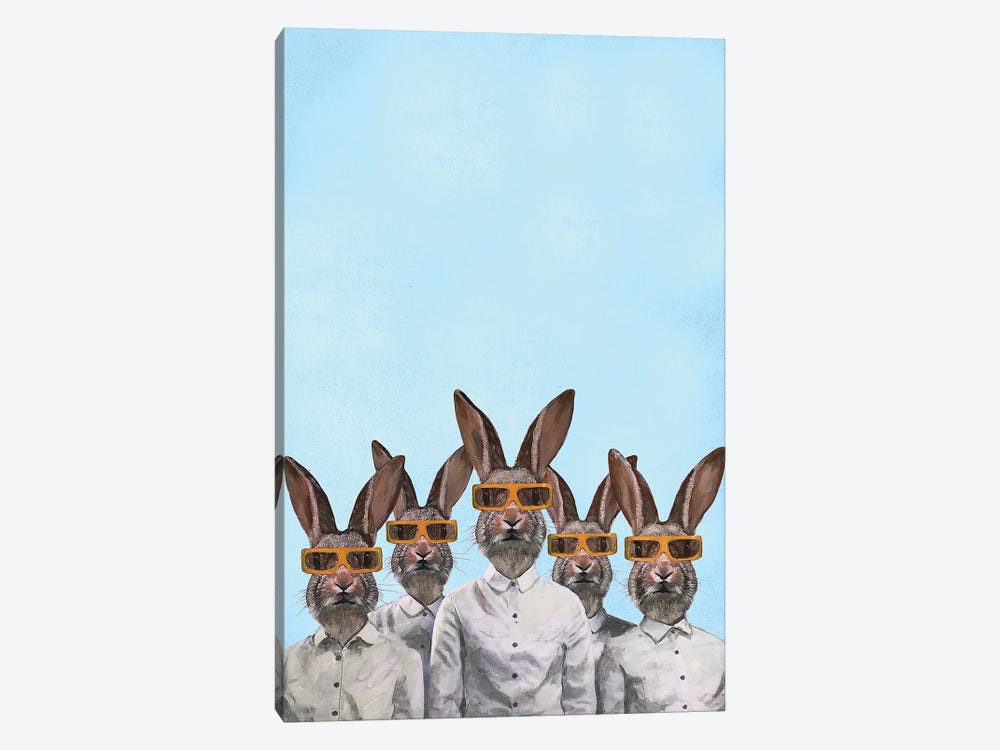 Rabbits With 3D Spectacles by Coco de Paris 1-piece Canvas Art Print
