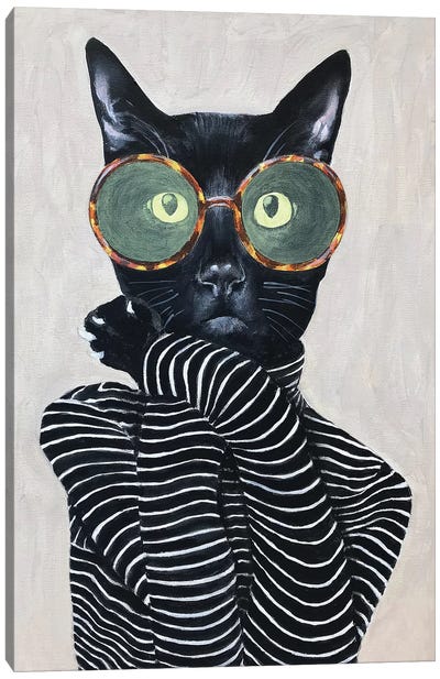 Cat Fashion I Canvas Art Print - Cat Art