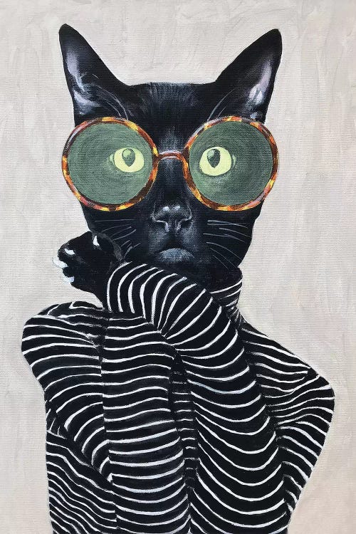 Cat Fashion I by Coco de Paris wall art