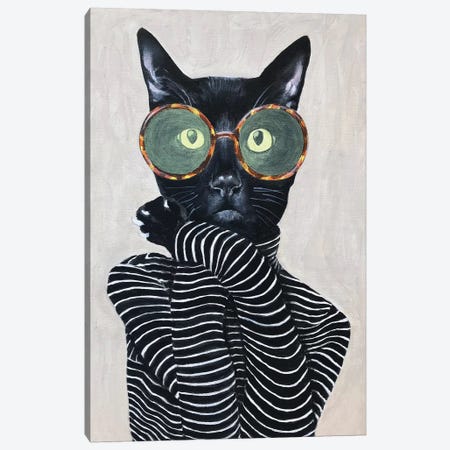 Cat Fashion I Canvas Print #COC287} by Coco de Paris Canvas Art Print