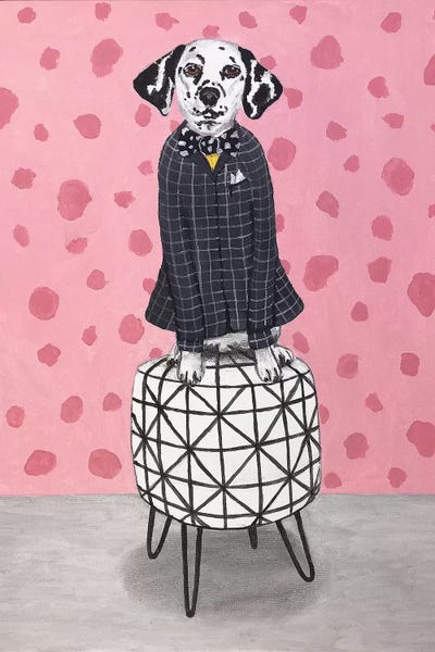 Dalmatians: Dalmatian On Pouf by Coco de Paris