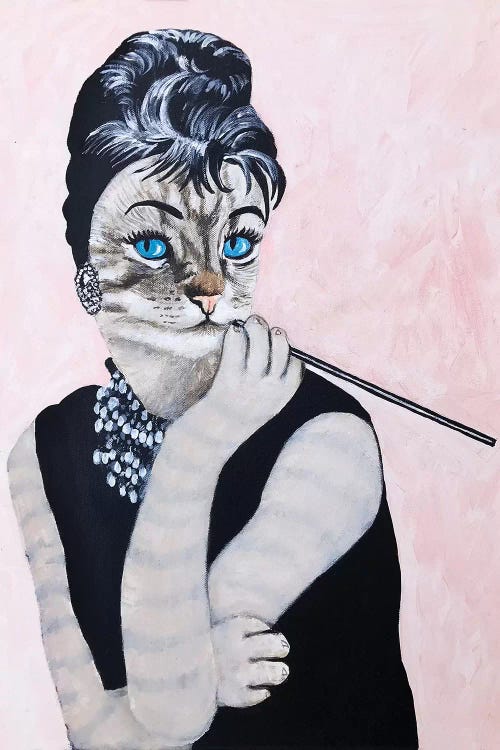 Audrey Hepburn Cat II by Coco de Paris wall art