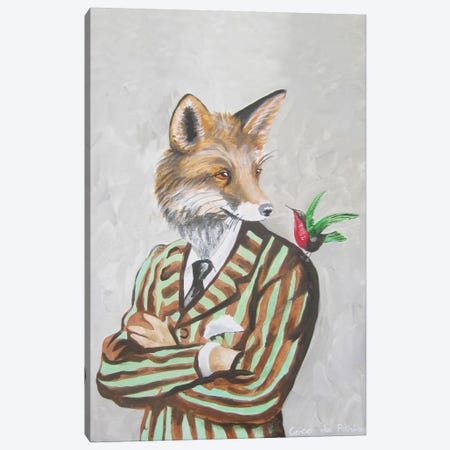 Dapper Fox Canvas Print #COC28} by Coco de Paris Canvas Art
