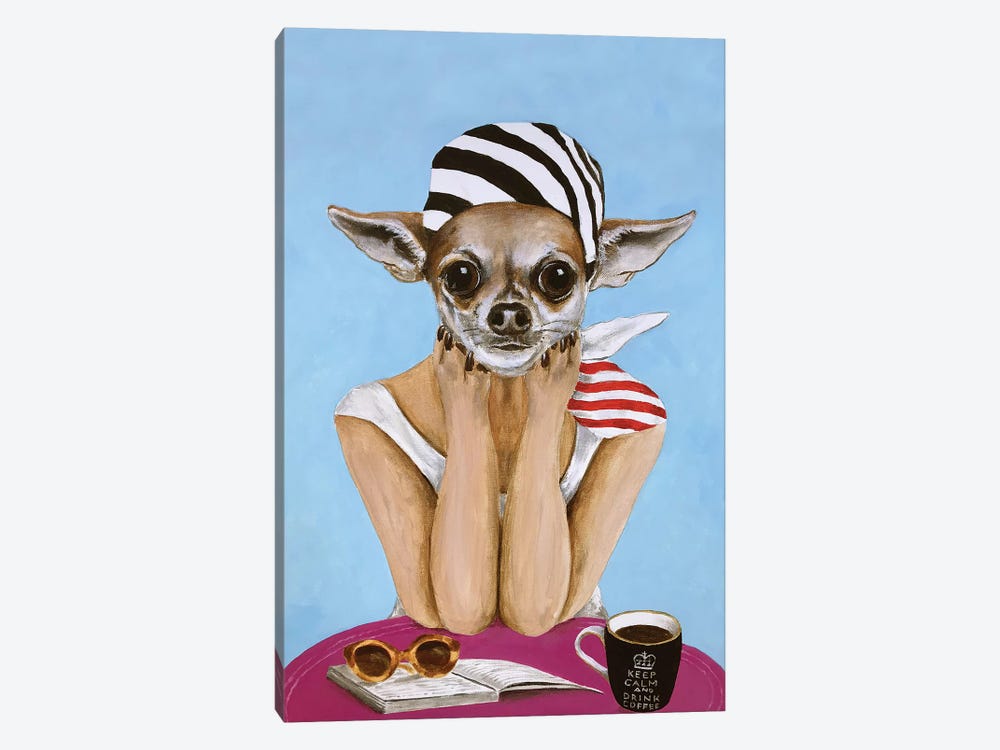Chihuahua Bistro by Coco de Paris 1-piece Art Print