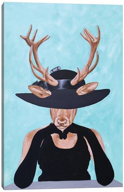 Deer Vogue Canvas Art Print - Coco de Paris