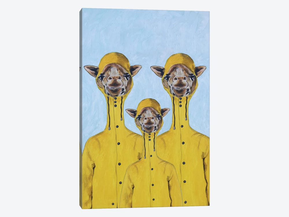 Giraffe Raincoat Family by Coco de Paris 1-piece Canvas Art