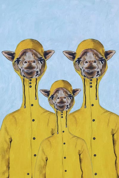 Giraffes: Giraffe Raincoat Family by Coco de Paris