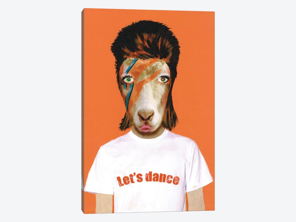 David Bowie Goat by Coco de Paris 1-piece Canvas Print