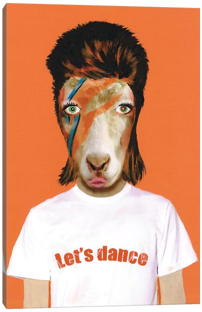 David Bowie Goat Canvas Art Print - 70s-80s Collection